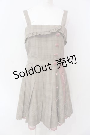 画像: LIZ LISA / メッセージ刺繍プリーツジャンスカ  ブラウン×ピンク O-25-06-23-056-LO-OP-OW-OS