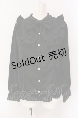 画像: axes femme kawaii / ヴィンテージサテンブラウス M クロ O-25-06-23-057-AX-BL-OW-OS