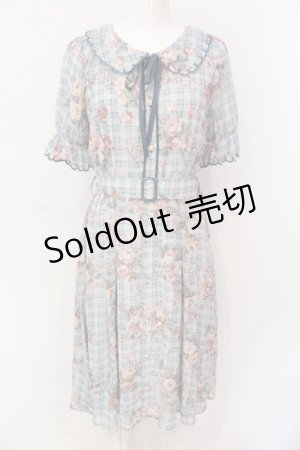 画像: axes femme / 花柄フェミニンワンピース M グリーン O-25-06-23-058-AX-OP-OW-OS
