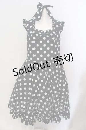 画像: Physical Drop / 水玉サーキュラーワンピース  クロ×シロ O-25-06-23-004-LO-OP-OW-OS