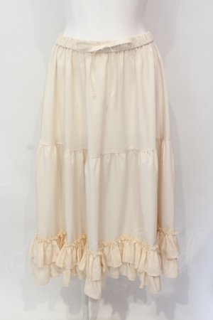 画像: axes femme kawaii / ミディフリルペチスカート M ベージュ O-25-06-23-066-AX-SK-OW-OS