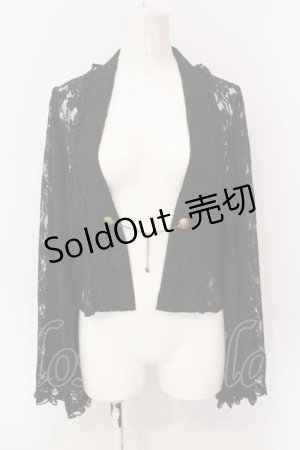 画像: axes femme / チェーン付き総レースボレロ F クロ O-25-06-23-070-AX-TO-OW-OS