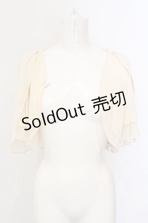 画像: axes femme / バックレースシフォンボレロ M ベージュ O-25-06-23-076-AX-TO-YM-OS