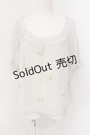 画像: an another angelus / 鈴蘭シフォントップス  グレー O-25-09-03-1001-CA-TO-IG-OS