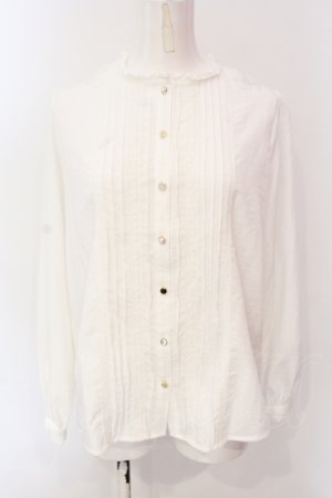 画像: axes femme / ピンタックブラウス M シロ O-25-06-23-084-AX-BL-YM-OS