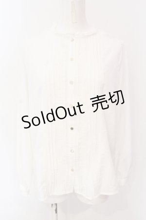 画像: axes femme / ピンタックブラウス M シロ O-25-06-23-084-AX-BL-YM-OS