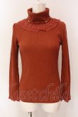 画像1: axes femme / パール配色テレコニットソー M レンガ O-25-06-23-094-AX-TO-YM-ZT122 (1)