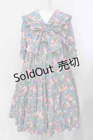 画像: Physical Drop / セーラーティアードワンピース（半袖）  グリーン O-25-09-03-1016-LO-OP-OW-OS