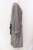 画像2: axes femme / 千鳥格子ノーカラーガウンコート M グレー O-25-06-23-113-AX-CO-YM-ZT-C003 (2)