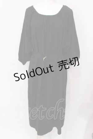 画像: axes femme / リラックスワンピース M クロ O-25-06-23-115-AX-OP-YM-OS