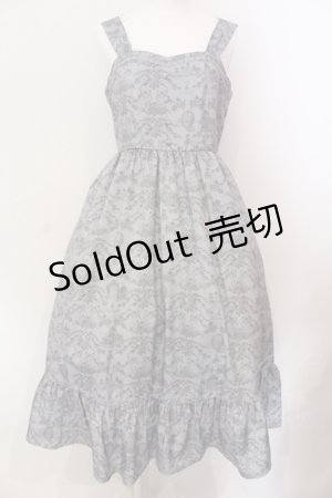 画像: m petit by misako / NINA'Sトワルドジュイジャンパースカート L グレー O-25-06-23-007-LO-OP-OW-OS