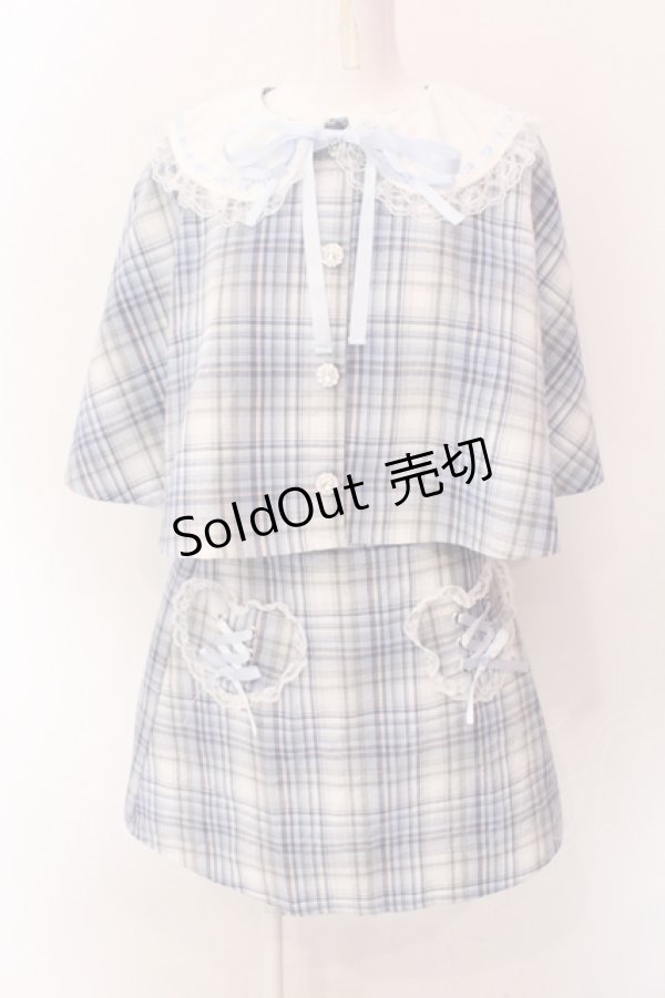 画像1: Lovely Tency / 2セット TTCHKポンチョ+ M サックス O-25-09-03-1006-LO-TO-IG-ZT024 (1)