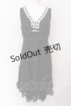 画像: axes femme / ブーケ装飾ワンピース M クロ O-25-06-23-121-AX-OP-YM-OS