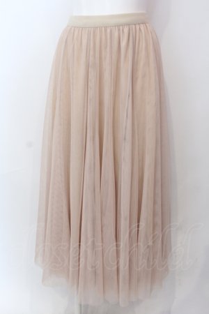 画像: axes femme / ロングチュールスカート M ピンクベージュ O-25-06-23-125-AX-SK-YM-OS