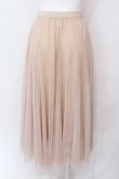 画像2: axes femme / ロングチュールスカート M ピンクベージュ O-25-06-23-125-AX-SK-YM-ZT001 (2)