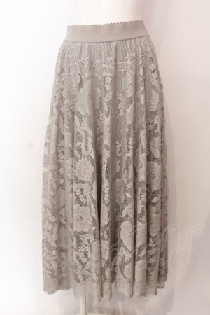 画像: axes femme / 総レースロングスカート F グレー O-25-06-23-126-AX-SK-YM-OS