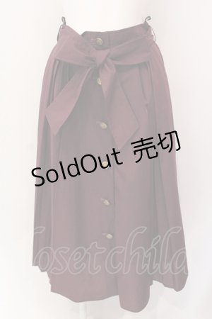 画像: axes femme / チノ素材ミディスカート M ボルドー O-25-06-23-127-AX-SK-YM-ZT043