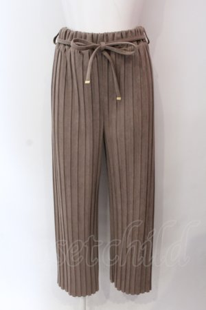 画像: axes femme / ストレッチタックワイドパンツ M ブラウン O-25-06-23-135-AX-PA-YM-ZT0625A