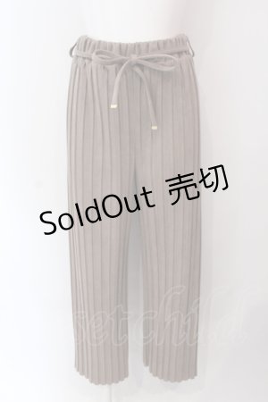 画像: axes femme / ストレッチタックワイドパンツ M ブラウン O-25-06-23-135-AX-PA-YM-ZT103
