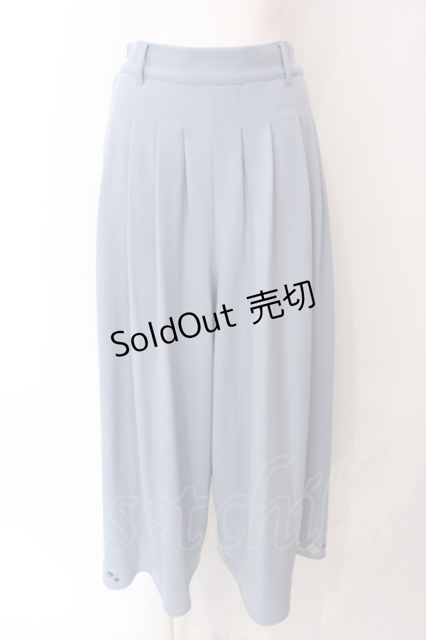 画像1: axes femme / リラックスカットソーパンツ F サックス O-25-06-23-139-AX-PA-YM-ZT005 (1)