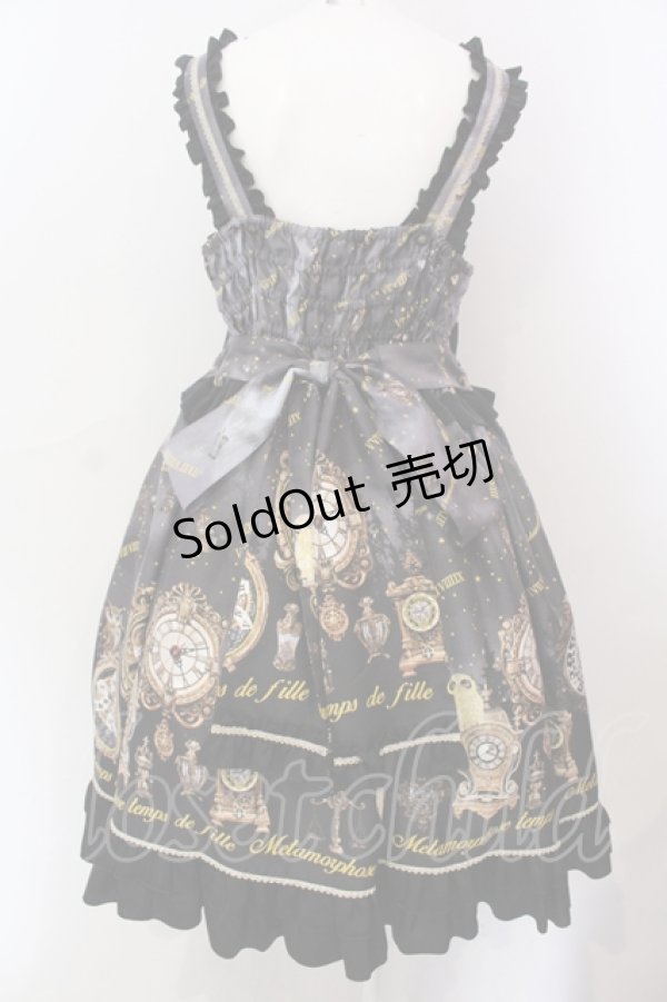 画像5: metamorphose / 【プラスサイズ】Clock Forest Night フリルジャンパースカート 2 グレイッシュナイト O-25-06-23-012-ME-OP-OW-OS (5)