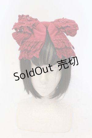 画像: BABY,THE STARS SHINE BRIGHT / ハートレースカチューシャ  えんじ O-25-06-24-036-BA-AC-IG-OS