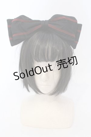 画像: metamorphose / セーラーリボンカチューシャ  クロ×アカ O-25-06-24-040-ME-AC-IG-ZT271