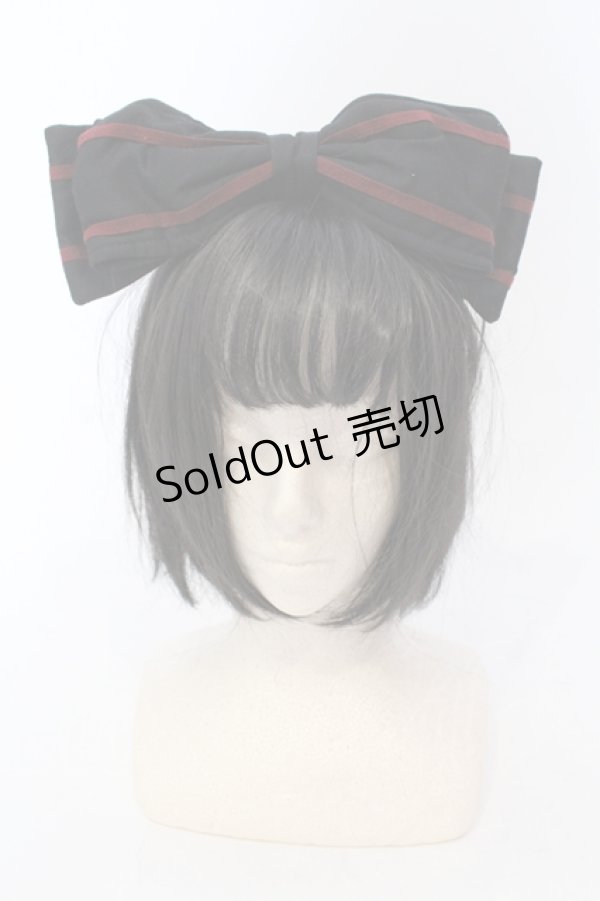 画像1: metamorphose / セーラーリボンカチューシャ  クロ×アカ O-25-06-24-040-ME-AC-IG-ZT271 (1)