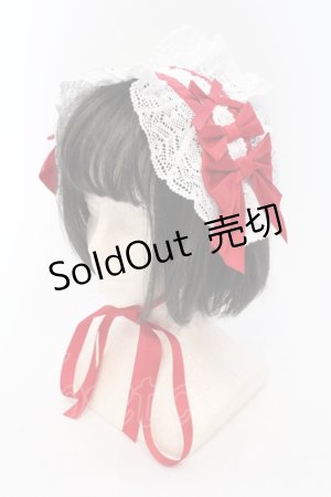 画像: axes femme kawaii / トーションレースヘッドドレス  アカ O-25-06-24-044-AX-AC-IG-OS