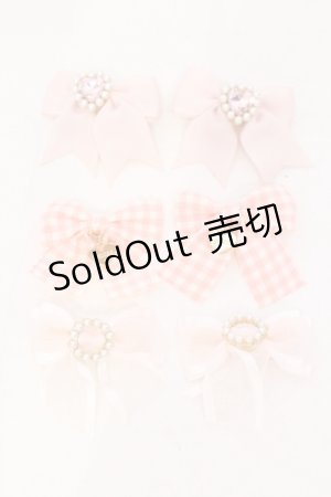 画像: LIZ LISA / ギンガム6コセットクリップ  ピンク O-25-06-24-061-LO-AC-IG-OS