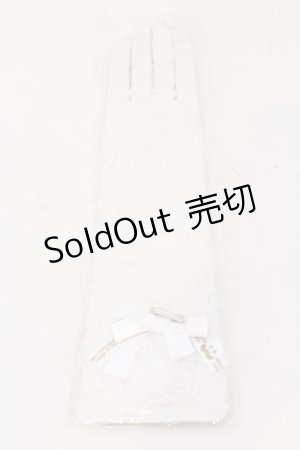 画像: metamorphose / レース手袋・ミドル（レース付）  シロ O-25-06-24-080-ME-ZA-IG-OS