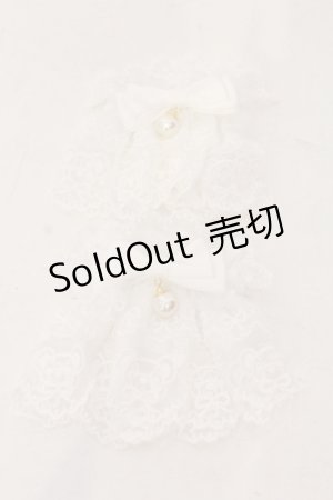 画像: axes femme kawaii / クマ刺繍お袖留め  シロ O-25-06-24-099-AX-ZA-IG-OS