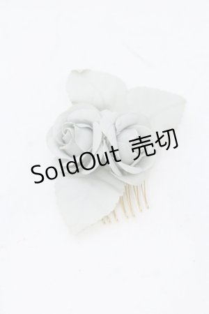 画像: Victorian maiden / バーバリーコサージュ＆リーフコーム  ブルーグレー O-25-06-24-105-CL-AC-OW-OS