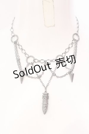画像: axes femme POETIQUE / シルバー・ブレットネックレス  ガンメタ O-25-06-24-011-AX-AC-IG-OS