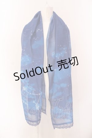 画像: Enchantlic Enchantilly / 星空に夢をのせてストール  ブルー O-25-06-24-013-LO-ZA-OW-OS