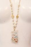 画像1: Enchantlic Enchantilly / 不思議の国のQueen cat　白ウサギ？！ネックレス  ゴールド O-25-06-24-023-LO-AC-OW-ZT208 (1)