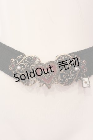 画像: axes femme / トランプモチーフゴムベルト  ゴールド×アカ O-25-06-24-025-AX-ZA-OW-OS