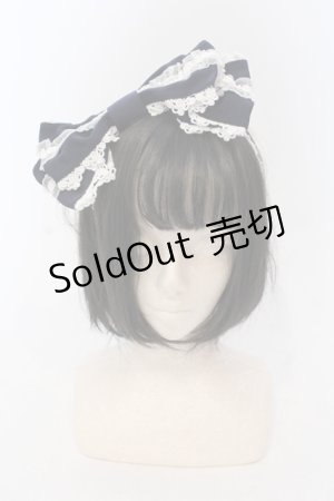 画像: BABY,THE STARS SHINE BRIGHT / リボンロゼリーヌカチューシャ  ネイビー O-25-06-24-030-BA-AC-IG-ZT271