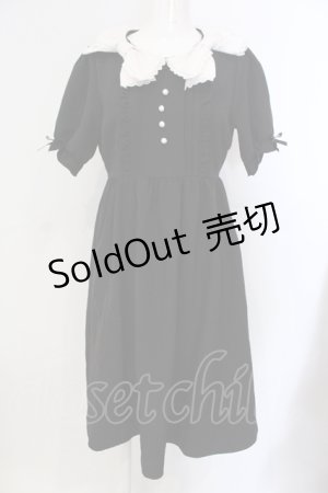 画像: DearMyLove / ダブルリボンワンピース M クロ O-25-06-26-061-EL-OP-OW-OS