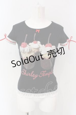 画像: Shirley Temple / レッドベルベットTEE（Ladies） F クロ O-25-06-26-065-ET-TO-OW-OS