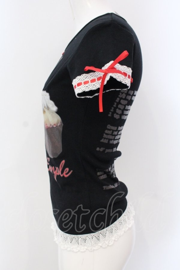画像2: Shirley Temple / レッドベルベットTEE（Ladies） F クロ O-25-06-26-065-ET-TO-OW-OS (2)