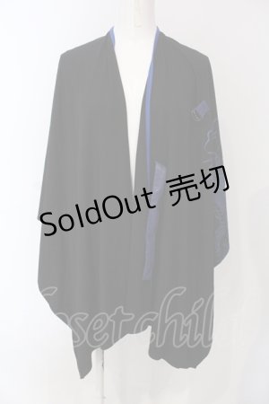 画像: Qutie Frash / 万能ポンチョ  ブラック×ブルー O-25-06-26-068-QU-TO-OW-OS