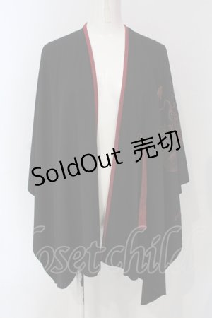 画像: Qutie Frash / 万能ポンチョ  ブラック×レッド O-25-06-26-069-QU-TO-OW-OS