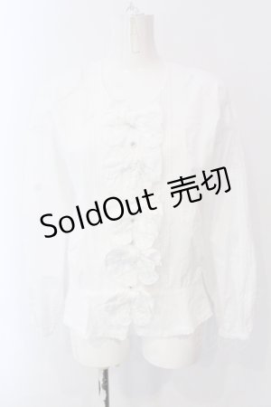画像: PINK HOUSE / 5つリボンブラウス  シロ O-25-06-26-075-LO-BL-OW-OS