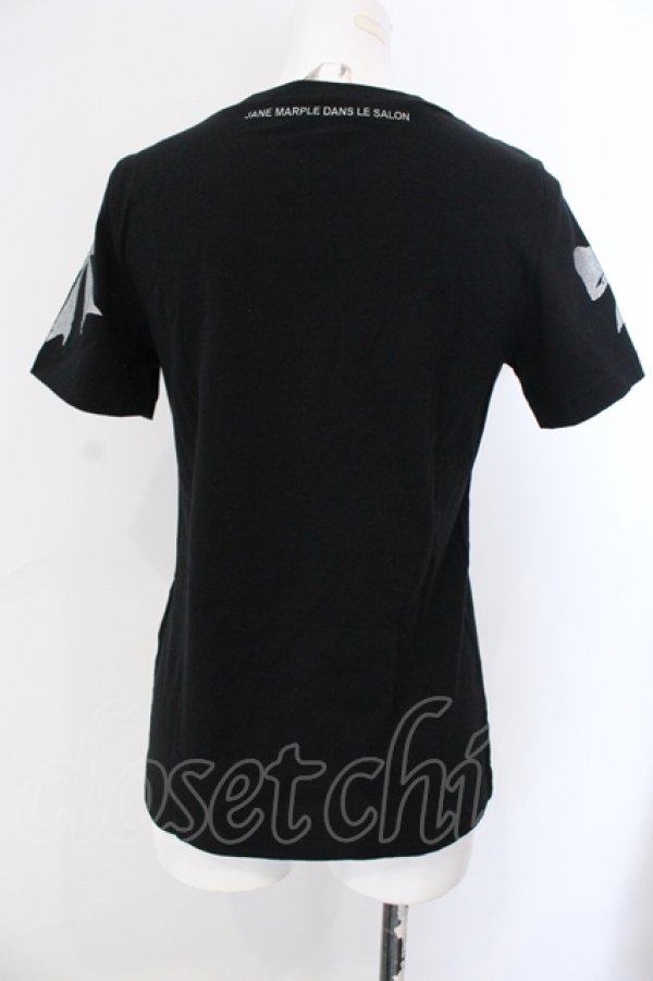 画像2: Jane Marple Dans Le Salon / リボンwithリボンのTシャツ M クロ O-25-06-26-080-JM-TO-OW-OS (2)