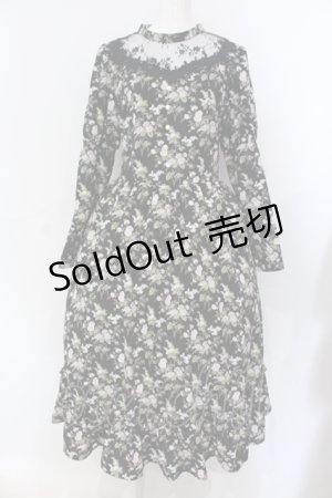 画像: Kurumi Collaboration / KRハナジゴスリーブワンピース LL クロ O-25-09-03-1005-LO-OP-IG-OS