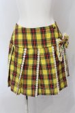 画像1: BABY,THE STARS SHINE BRIGHT / オリジナルタータンプリーツ巻きスカート  イエロー O-25-06-28-029-BA-SK-OW-OS (1)