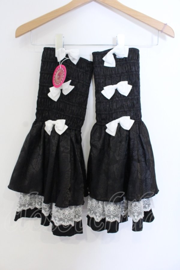 画像6: millna / ショッキングロリィタ ワンピース&ドロワーズ&ボンネット&レッグウォーマーset  クロ O-25-06-28-003-LO-OP-IG-OS (6)