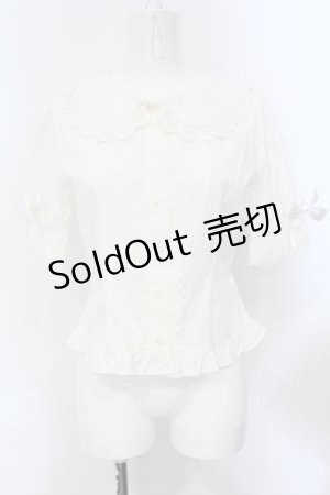 画像: BABY,THE STARS SHINE BRIGHT / トーションレースの半袖ブラウス  シロ O-25-06-28-030-BA-BL-OW-OS
