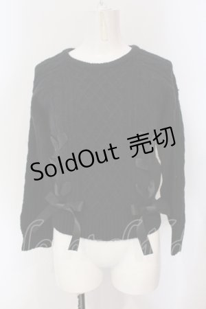 画像: Ank Rouge / スピンドルニットトップス M クロ O-25-06-28-038-CA-TO-OW-OS